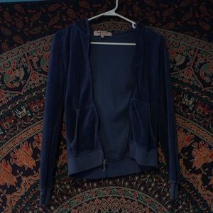 Navy Blue Juicy Couture Zip-Up Jacket